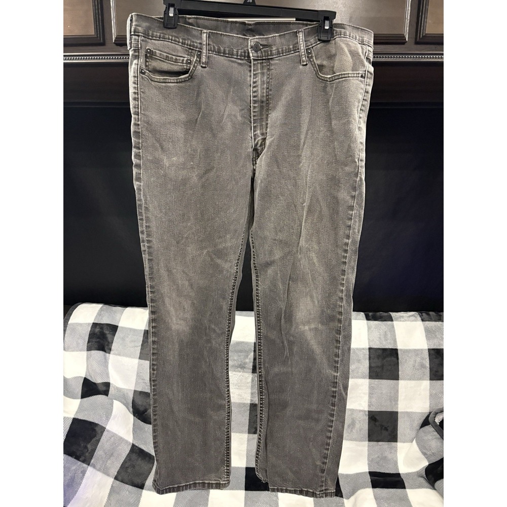Levi's 541 Athletic Taper Jeans Men's 40x34 Gray Wash Stretch Denim